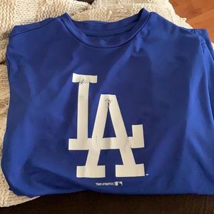 LA Dodger shirt.